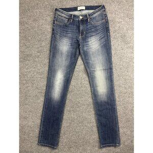 Dish Denim Jeans Womens 27x32 Blue Mid Rise Straight & Narrow Stretch Denim